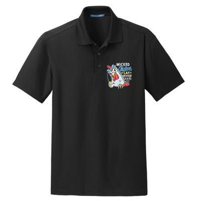 Wicked Chickens Lay Deviled Eggs Funny Chicken Lovers Dry Zone Grid Polo