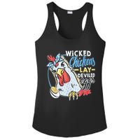 Wicked Chickens Lay Deviled Eggs Funny Chicken Lovers Ladies PosiCharge Competitor Racerback Tank