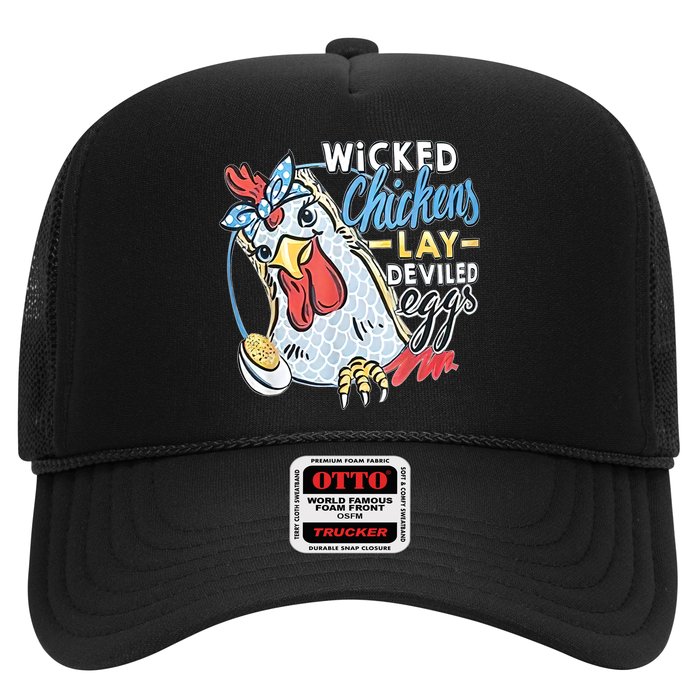 Wicked Chickens Lay Deviled Eggs Funny Chicken Lovers Trucker Hat