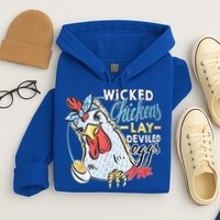 Wicked Chickens Lay Deviled Eggs Funny Chicken Lovers Hoodie