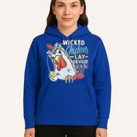 Wicked Chickens Lay Deviled Eggs Funny Chicken Lovers Hoodie