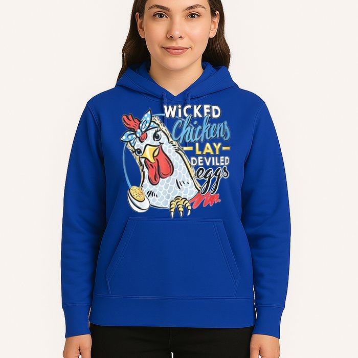 Wicked Chickens Lay Deviled Eggs Funny Chicken Lovers Hoodie