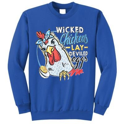 Wicked Chickens Lay Deviled Eggs Funny Chicken Lovers Sweatshirt