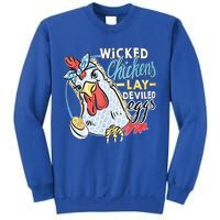 Wicked Chickens Lay Deviled Eggs Funny Chicken Lovers Sweatshirt