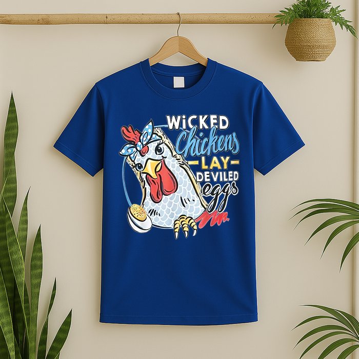 Wicked Chickens Lay Deviled Eggs Funny Chicken Lovers T-Shirt
