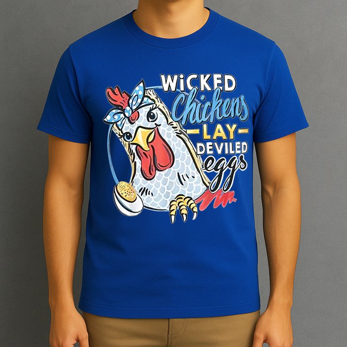Wicked Chickens Lay Deviled Eggs Funny Chicken Lovers T-Shirt