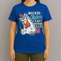 Wicked Chickens Lay Deviled Eggs Funny Chicken Lovers T-Shirt