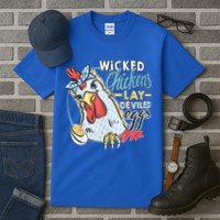 Wicked Chickens Lay Deviled Eggs Funny Chicken Lovers Tall T-Shirt