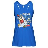 Wicked Chickens Lay Deviled Eggs Funny Chicken Lovers Ladies Essential Flowy Tank