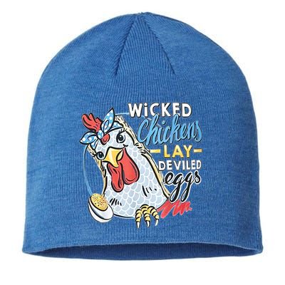 Wicked Chickens Lay Deviled Eggs Funny Chicken Lovers Sustainable Beanie