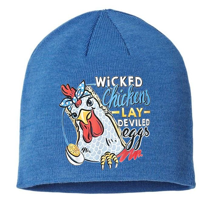Wicked Chickens Lay Deviled Eggs Funny Chicken Lovers Sustainable Beanie