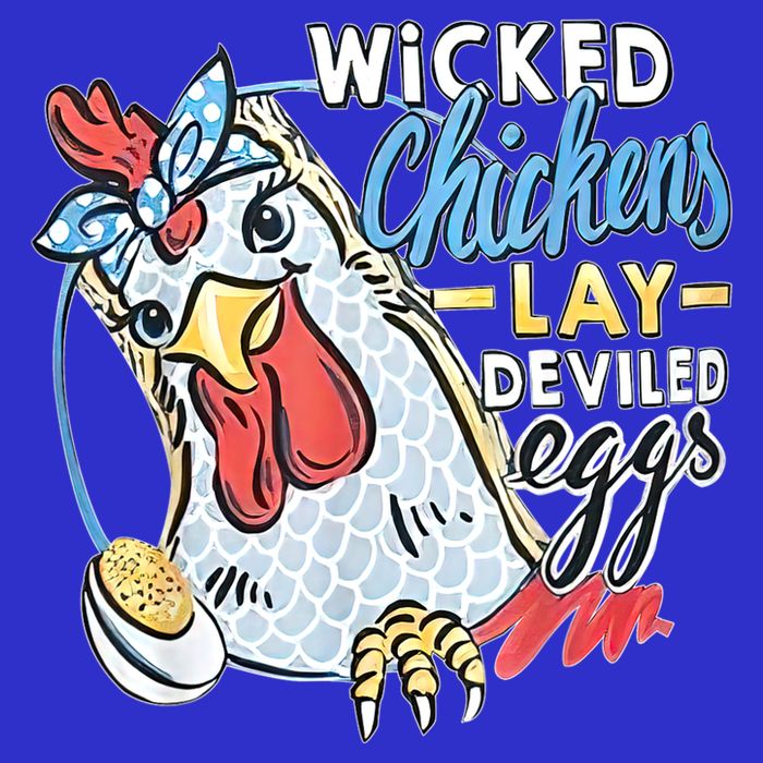 Wicked Chickens Lay Deviled Eggs Funny Chicken Lovers 16 in Basic Backpack