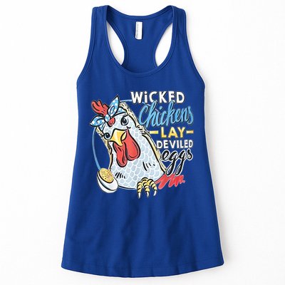Wicked Chickens Lay Deviled Eggs Funny Chicken Lovers Womens Tank Top
