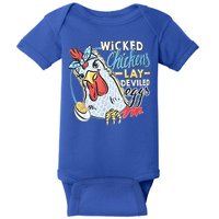 Wicked Chickens Lay Deviled Eggs Funny Chicken Lovers Baby Bodysuit