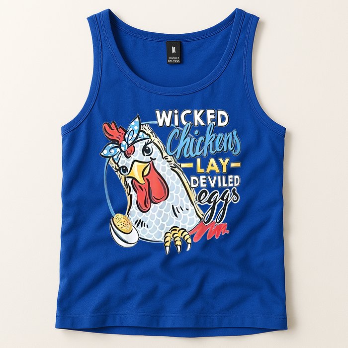 Wicked Chickens Lay Deviled Eggs Funny Chicken Lovers Tank Top