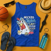Wicked Chickens Lay Deviled Eggs Funny Chicken Lovers Tank Top