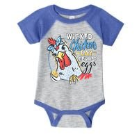 Wicked Chickens Lay Deviled Eggs Funny Chicken Lovers Infant Baby Jersey Bodysuit