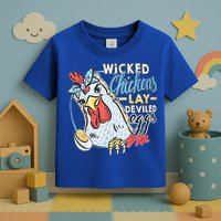Wicked Chickens Lay Deviled Eggs Funny Chicken Lovers Toddler T-Shirt