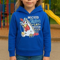 Wicked Chickens Lay Deviled Eggs Funny Chicken Lovers Kids Hoodie
