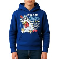 Wicked Chickens Lay Deviled Eggs Funny Chicken Lovers Kids Hoodie