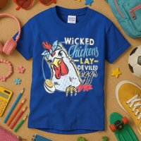 Wicked Chickens Lay Deviled Eggs Funny Chicken Lovers Kids T-Shirt