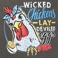 Wicked Chickens Lay Deviled Eggs Funny Chicken Lovers Cotton Canvas Backpack