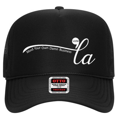Women Comma La Harris For President Mind Your Own Damn Business Gift Trucker Hat