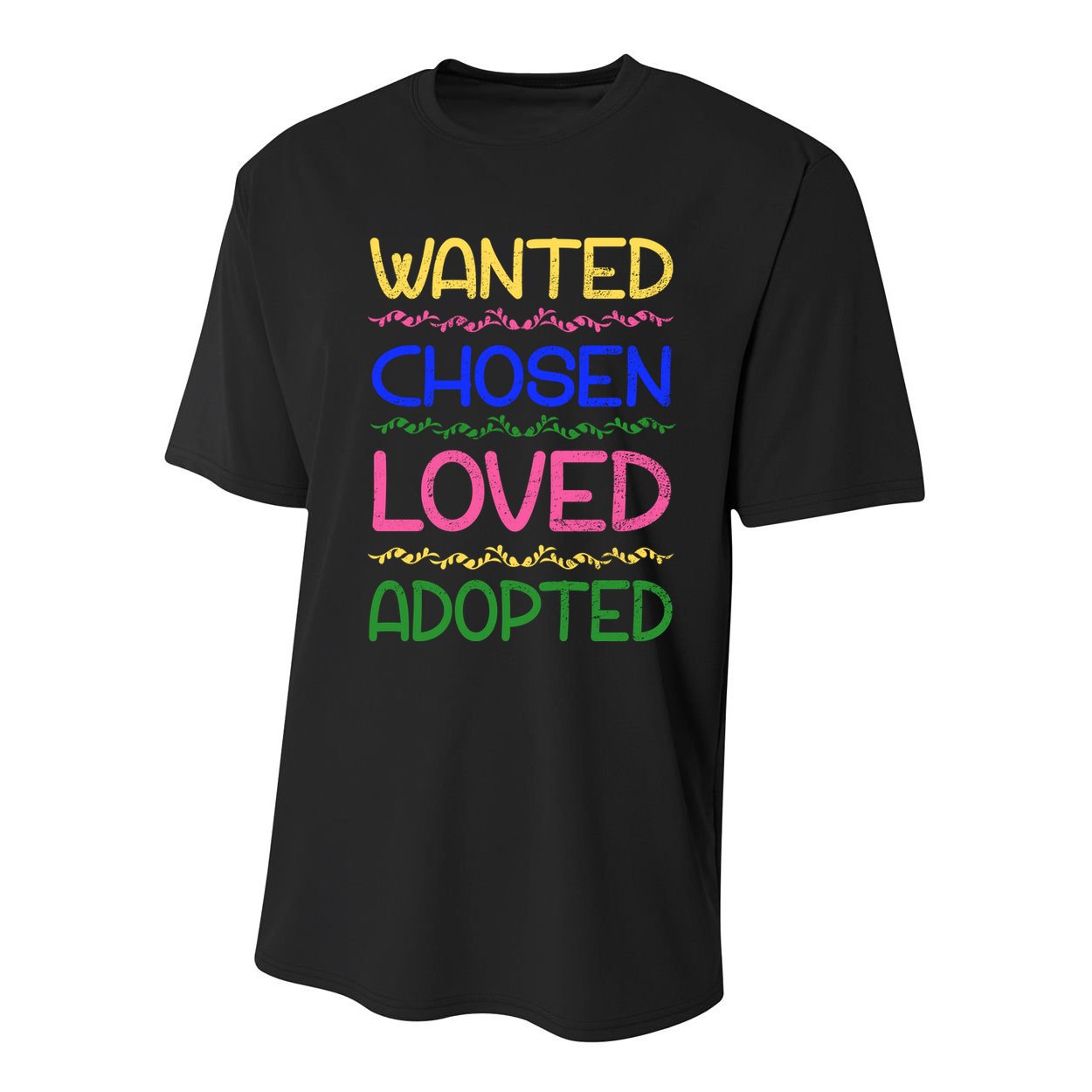 Wanted Chosen Loved Adopted Youth Performance Sprint T-Shirt