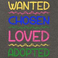 Wanted Chosen Loved Adopted Cotton Canvas Backpack