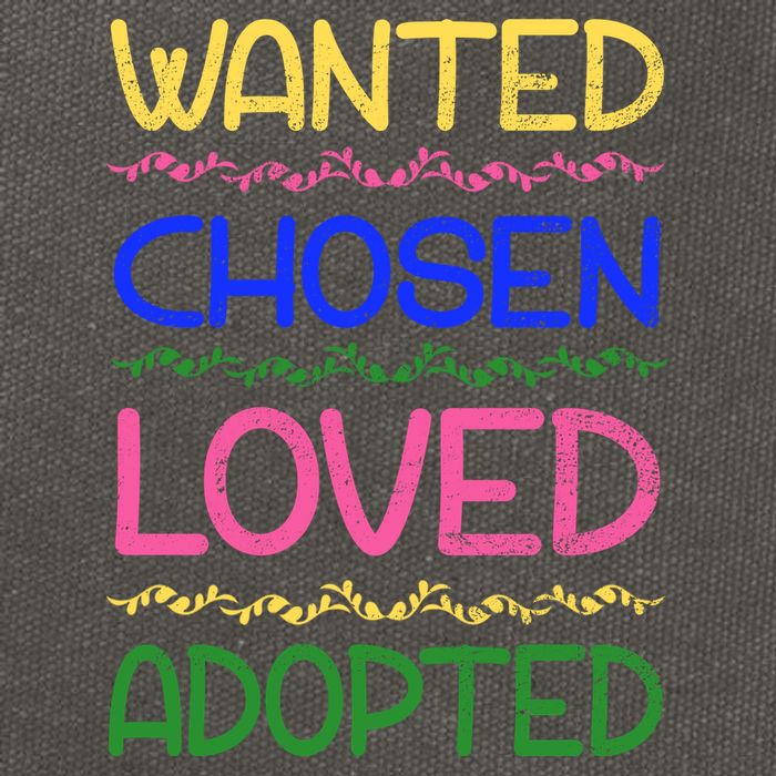 Wanted Chosen Loved Adopted Cotton Canvas Backpack