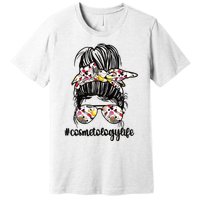 Womens Cosmetology Life Messy Bun Premium T-Shirt