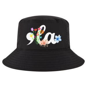 Women Comma La Floral Kamala Harris President 2024 Coma La Flowers Gift Cool Comfort Performance Bucket Hat