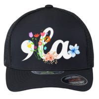 Women Comma La Floral Kamala Harris President 2024 Coma La Flowers Gift Flexfit Unipanel Trucker Cap