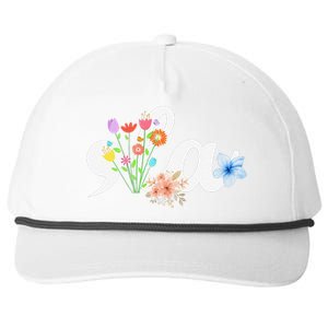 Women Comma La Floral Kamala Harris President 2024 Coma La Flowers Gift Snapback Five-Panel Rope Hat