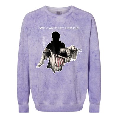 We Can't Let Her Die Statue Of Liberty Colorblast Crewneck Sweatshirt