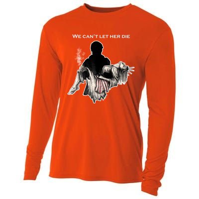 We Can't Let Her Die Statue Of Liberty Cooling Performance Long Sleeve Crew