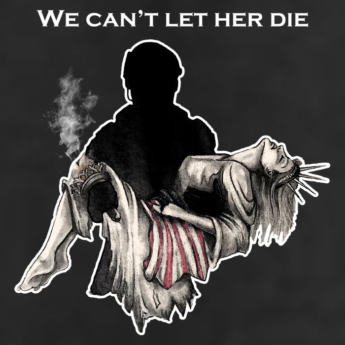 We Can't Let Her Die Statue Of Liberty Adult Drive Performance Visor