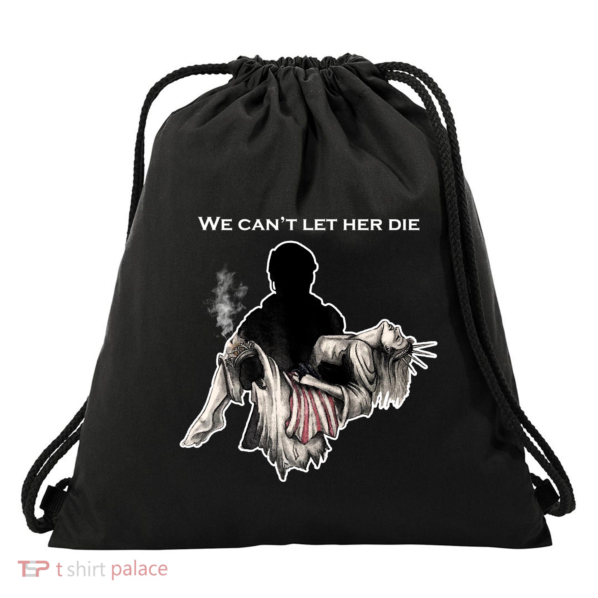 We Can't Let Her Die Statue Of Liberty Drawstring Bag