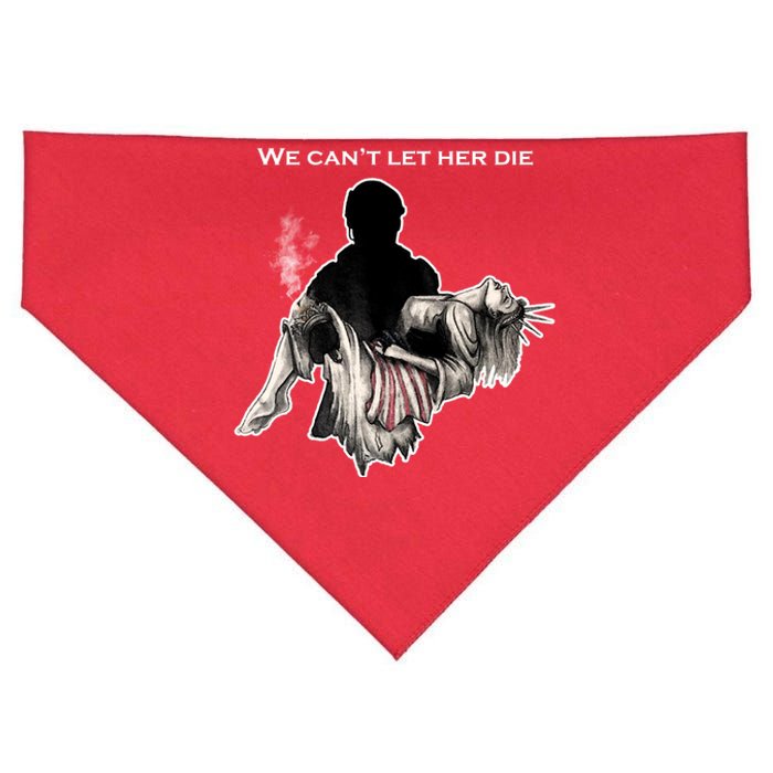 We Can't Let Her Die Statue Of Liberty USA-Made Doggie Bandana