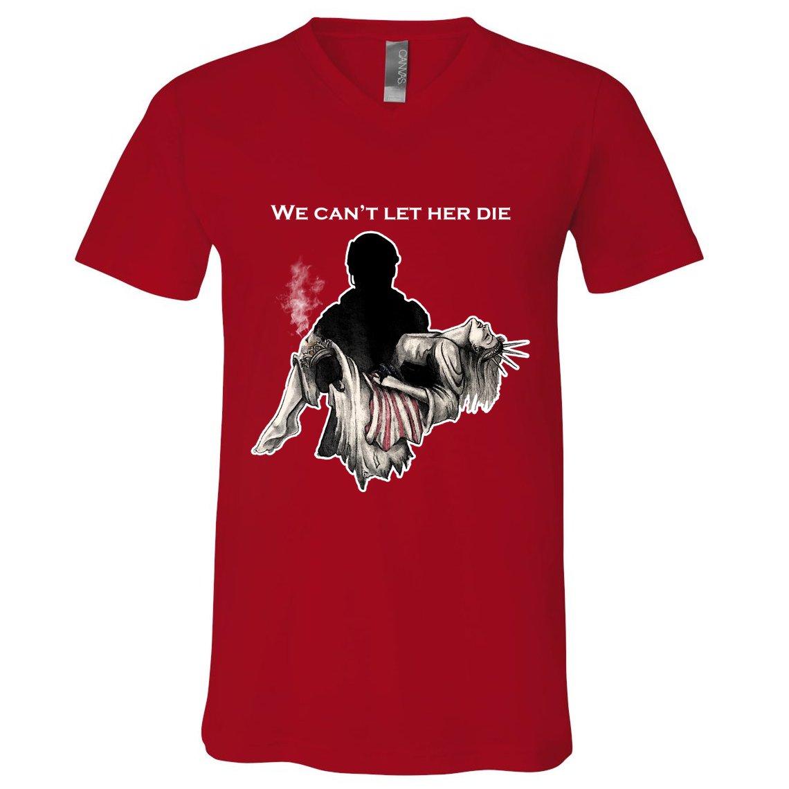 We Can't Let Her Die Statue Of Liberty V-Neck T-Shirt