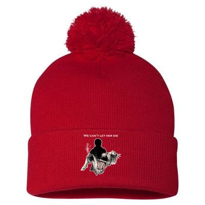We Can't Let Her Die Statue Of Liberty Pom Pom 12in Knit Beanie