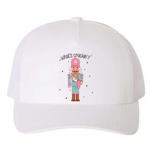 Whats Crackin Merry Christmas Nutcracker Xmas Bougie Yupoong Adult 5-Panel Trucker Hat