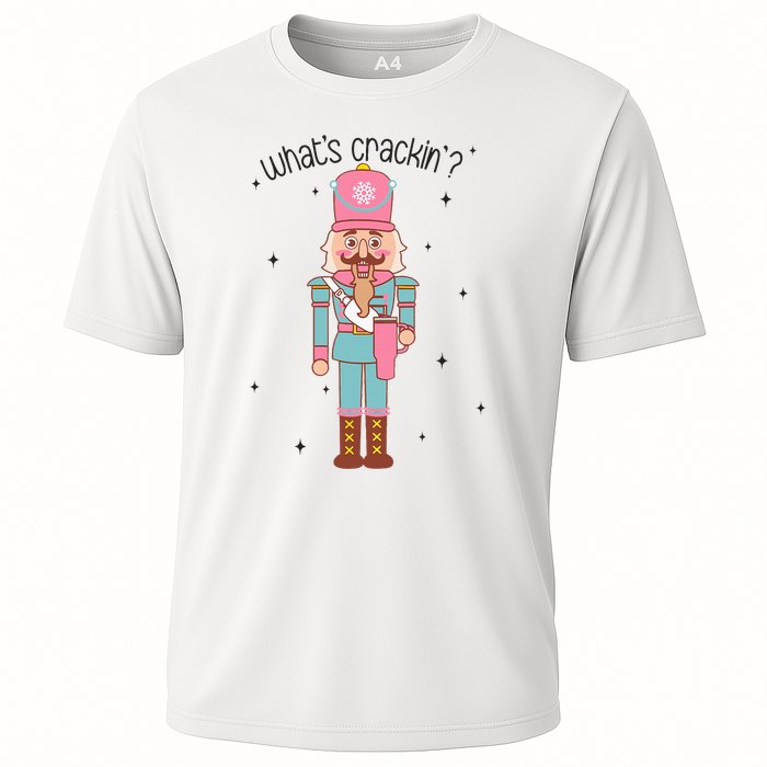 Whats Crackin Merry Christmas Nutcracker Xmas Bougie Cooling Performance Crew T-Shirt