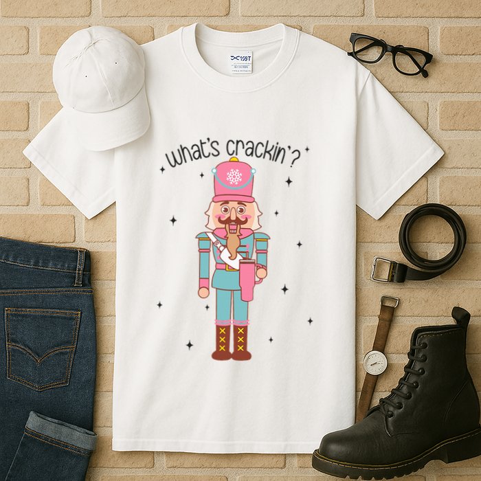 Whats Crackin Merry Christmas Nutcracker Xmas Bougie Tall T-Shirt