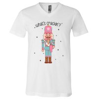 Whats Crackin Merry Christmas Nutcracker Xmas Bougie V-Neck T-Shirt