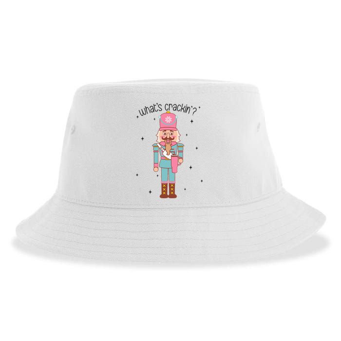 Whats Crackin Merry Christmas Nutcracker Xmas Bougie Sustainable Bucket Hat