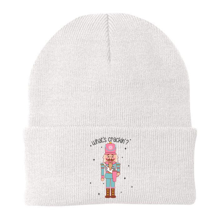 Whats Crackin Merry Christmas Nutcracker Xmas Bougie Knit Cap Winter Beanie