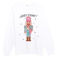 Whats Crackin Merry Christmas Nutcracker Xmas Bougie Premium Crewneck Sweatshirt