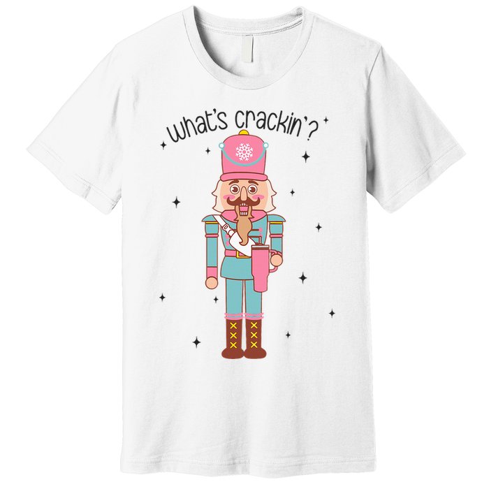 Whats Crackin Merry Christmas Nutcracker Xmas Bougie Premium T-Shirt