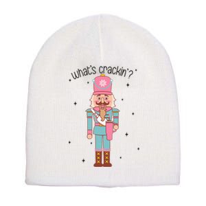 Whats Crackin Merry Christmas Nutcracker Xmas Bougie Short Acrylic Beanie